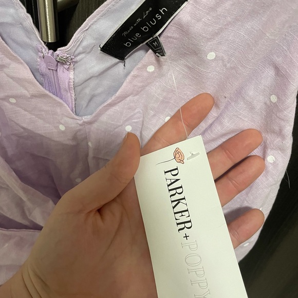 Purple polka dot romper - Picture 2 of 2